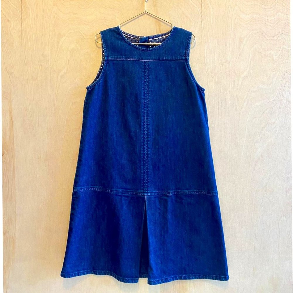 Mini Boden Johnnie B. Easy Pleat Dress in Denim
